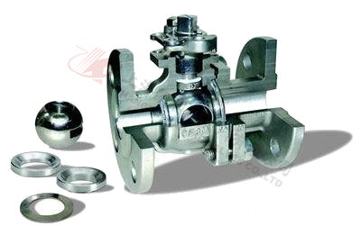 Q641H/Y氣動高溫球閥解剖圖