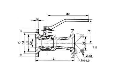 QJ41M耐高溫球閥結(jié)構(gòu)圖